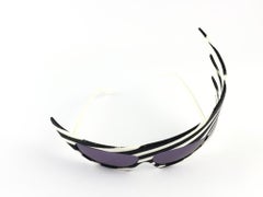 Vintage Rare Alain Mikli  " Plume " Prototype Black & White Sunglasses 1988