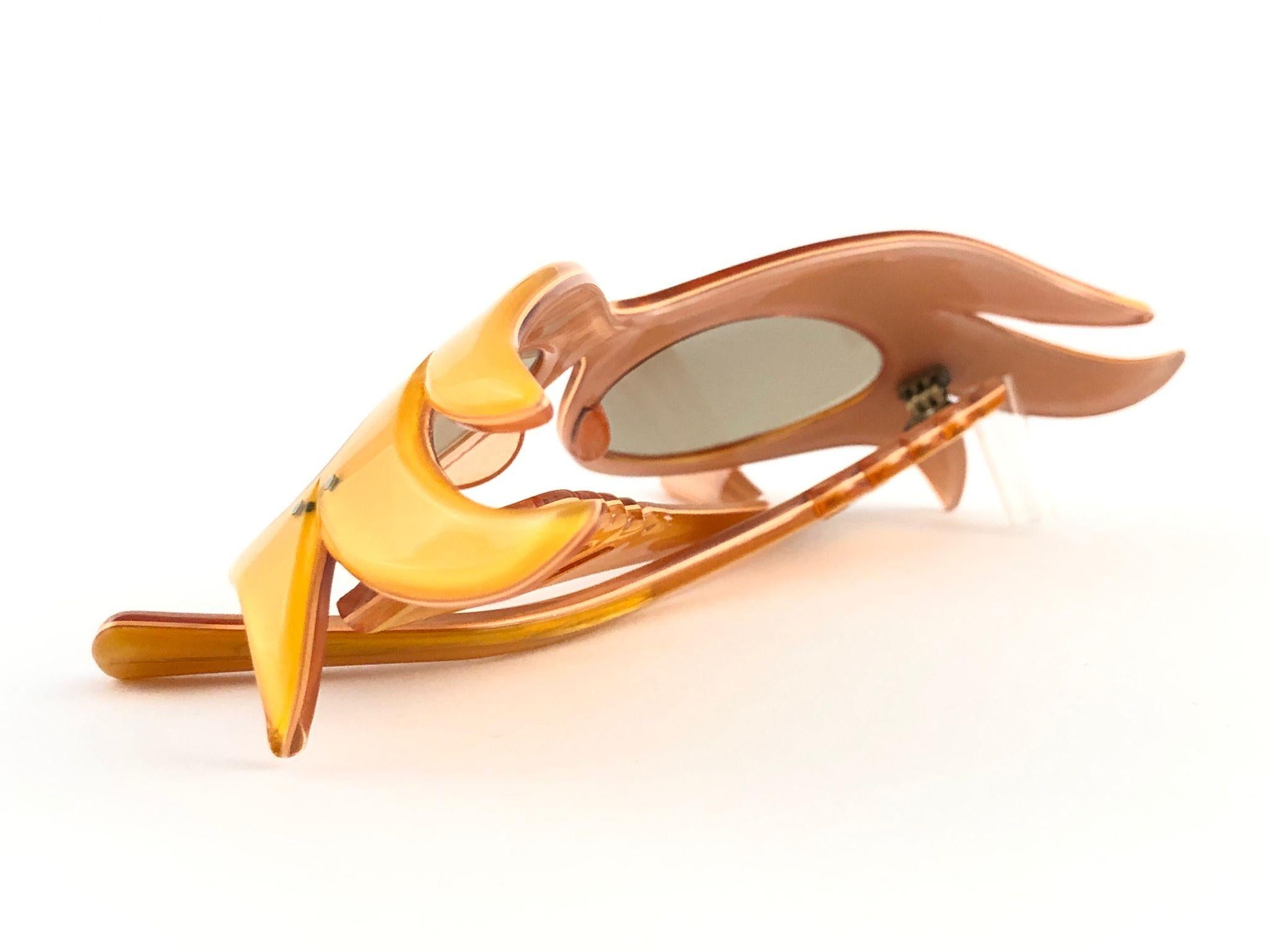Vintage Rare Alain Mikli Prototype Flaming Phoenix France Sunglasses 1988 3