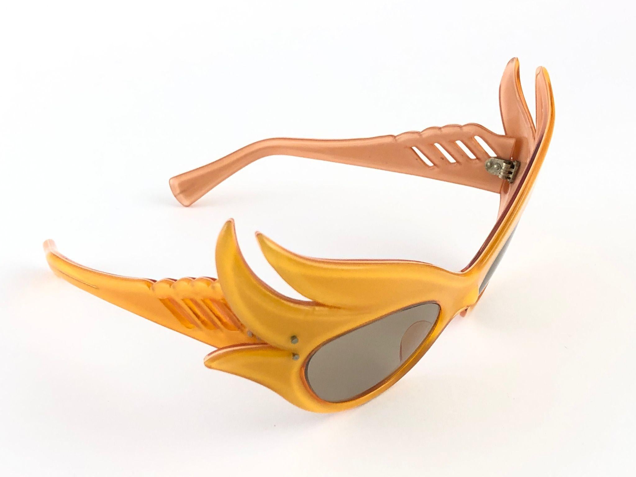 Vintage Rare Alain Mikli Prototype Flaming Phoenix France Sunglasses 1988 1