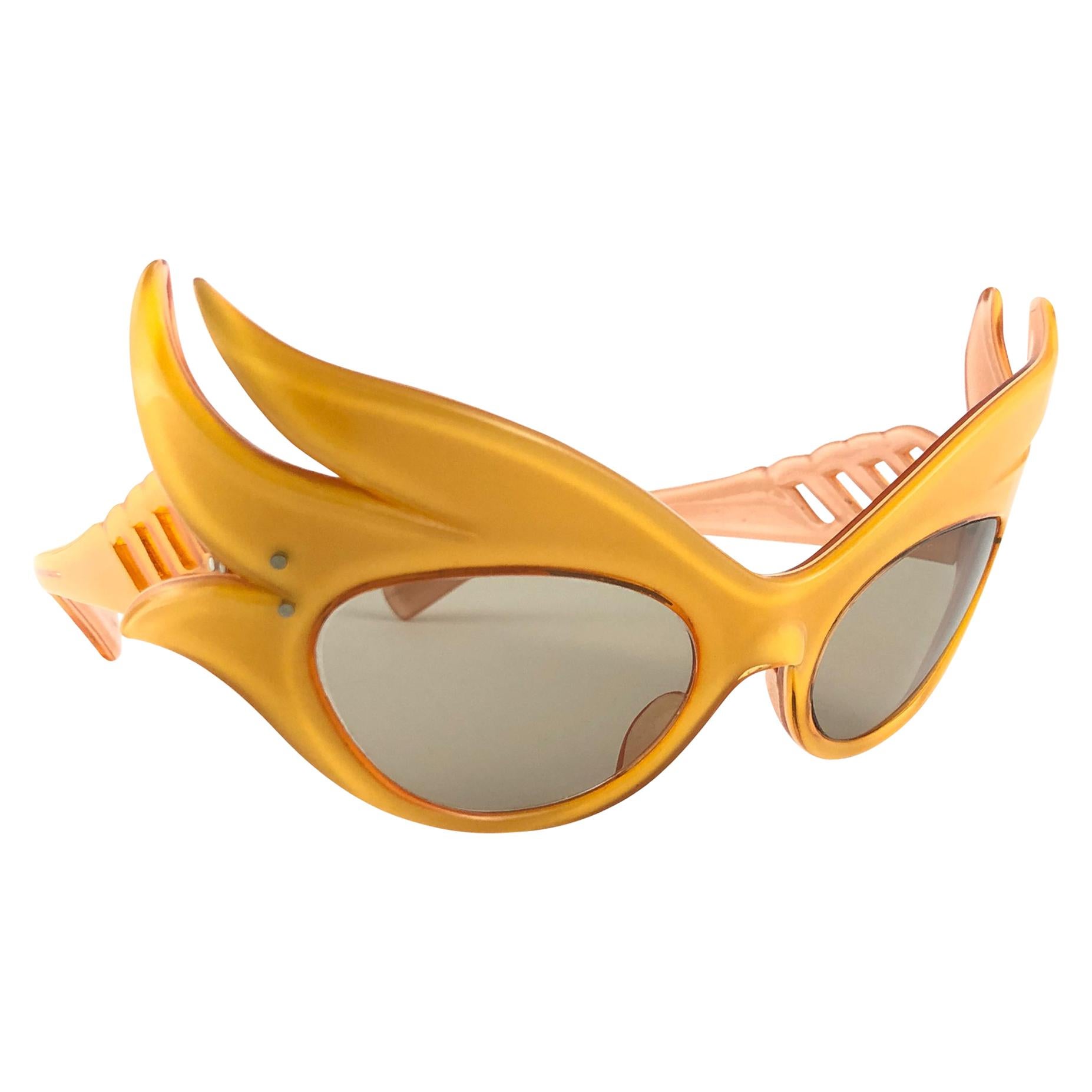 Vintage Rare Alain Mikli Prototype Flaming Phoenix France Sunglasses 1988