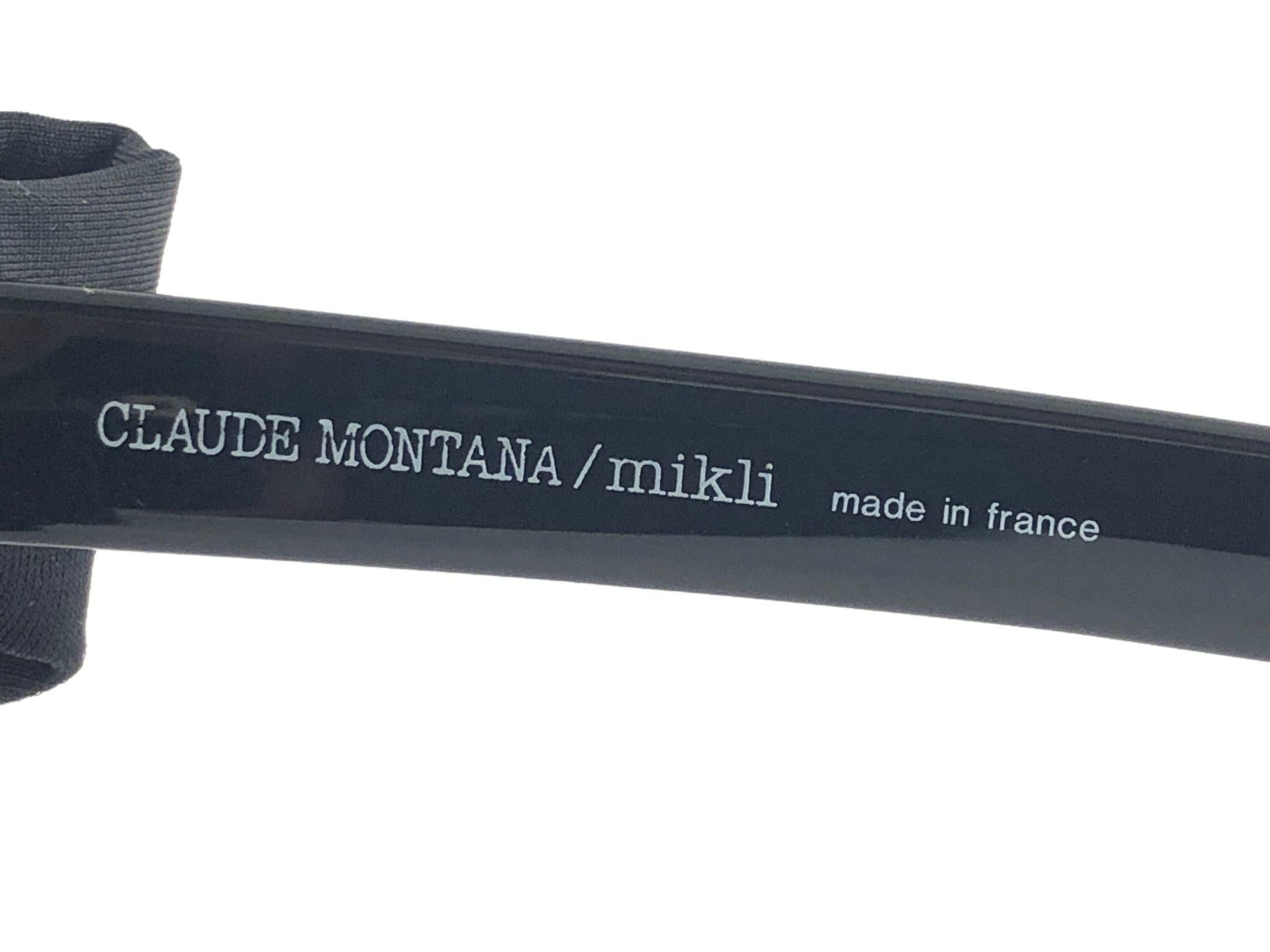 Black Ultra Rare Alain Mikli by Claude Montana Turban Limited Edition Sunglasses 1987 For Sale