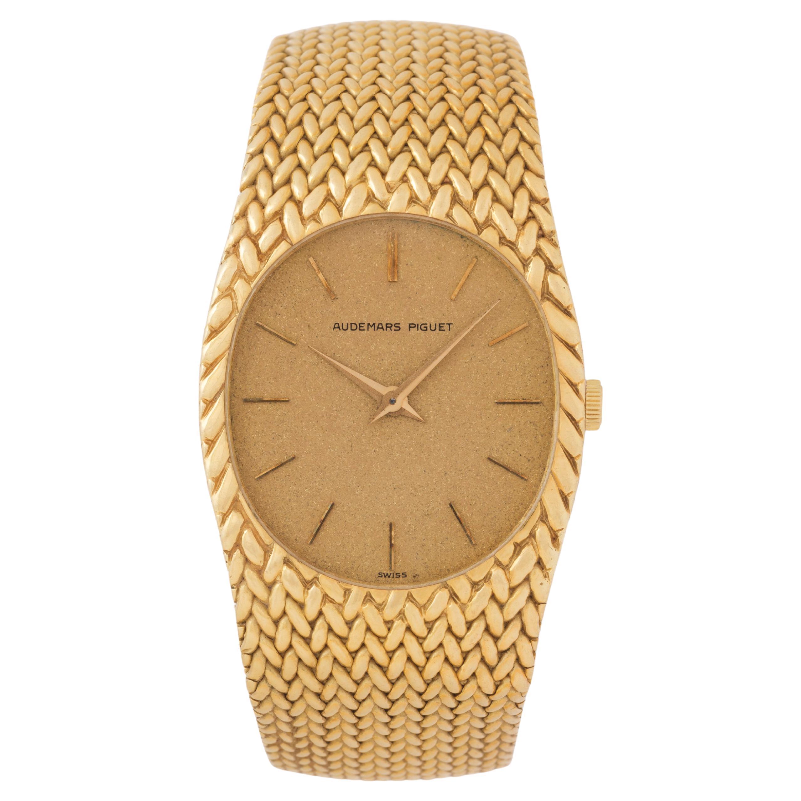 Vintage Rara Temprana Audemars Piguet Cobra 18 Kilates Oro Amarillo Esfera Adventurina