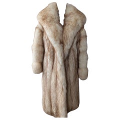 Vintage Rare bleached fox fur coat size 10 M