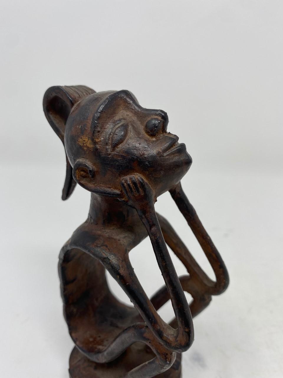 Vintage Rare Bronze Tribal Ancestor Sculpture For Sale 2