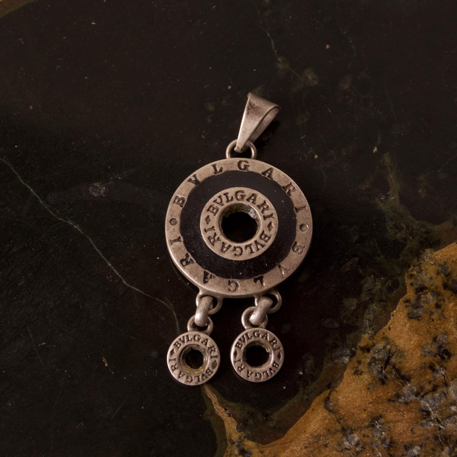 bvlgari sterling silver pendant