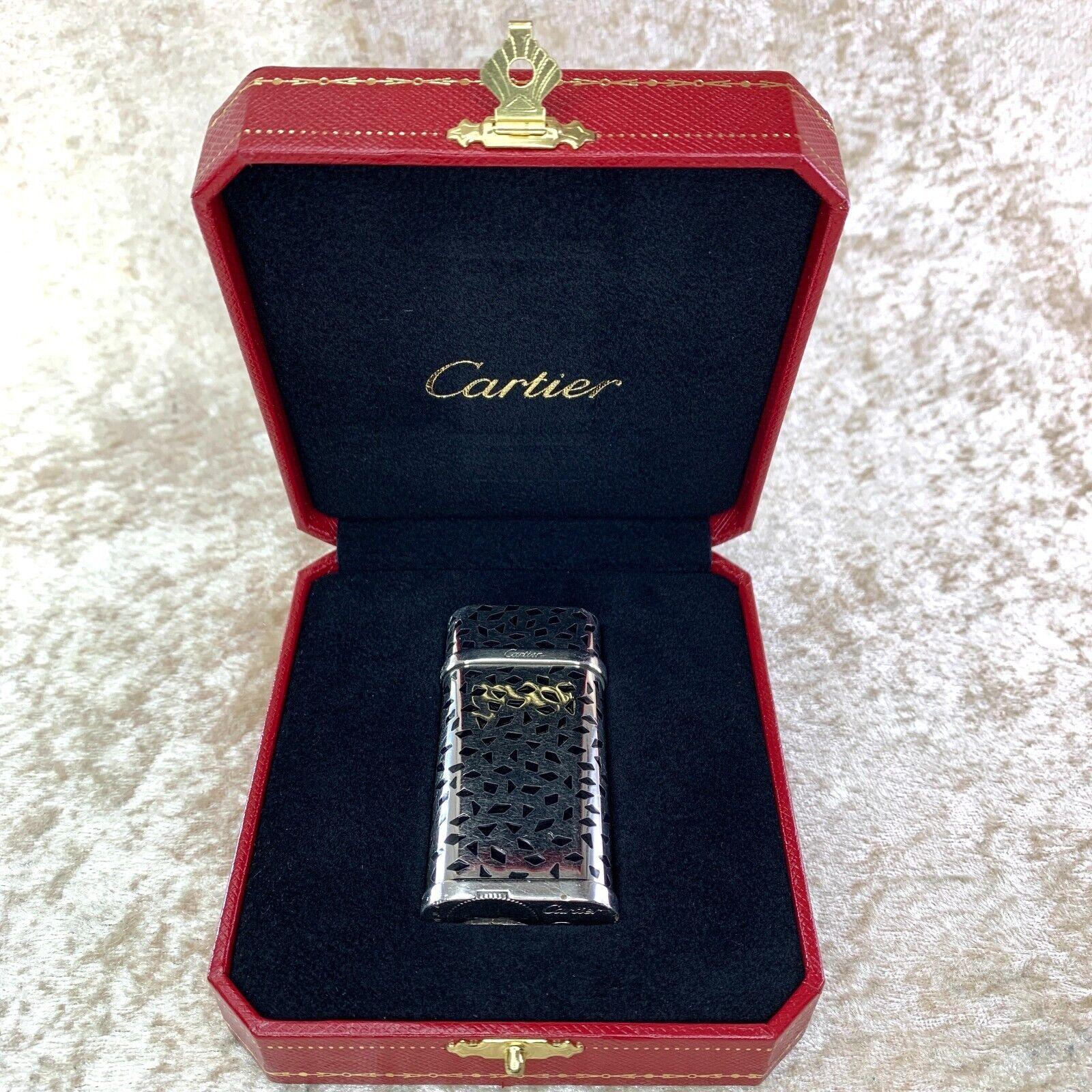Accendino Cartier vintage e raro con smalto nero 