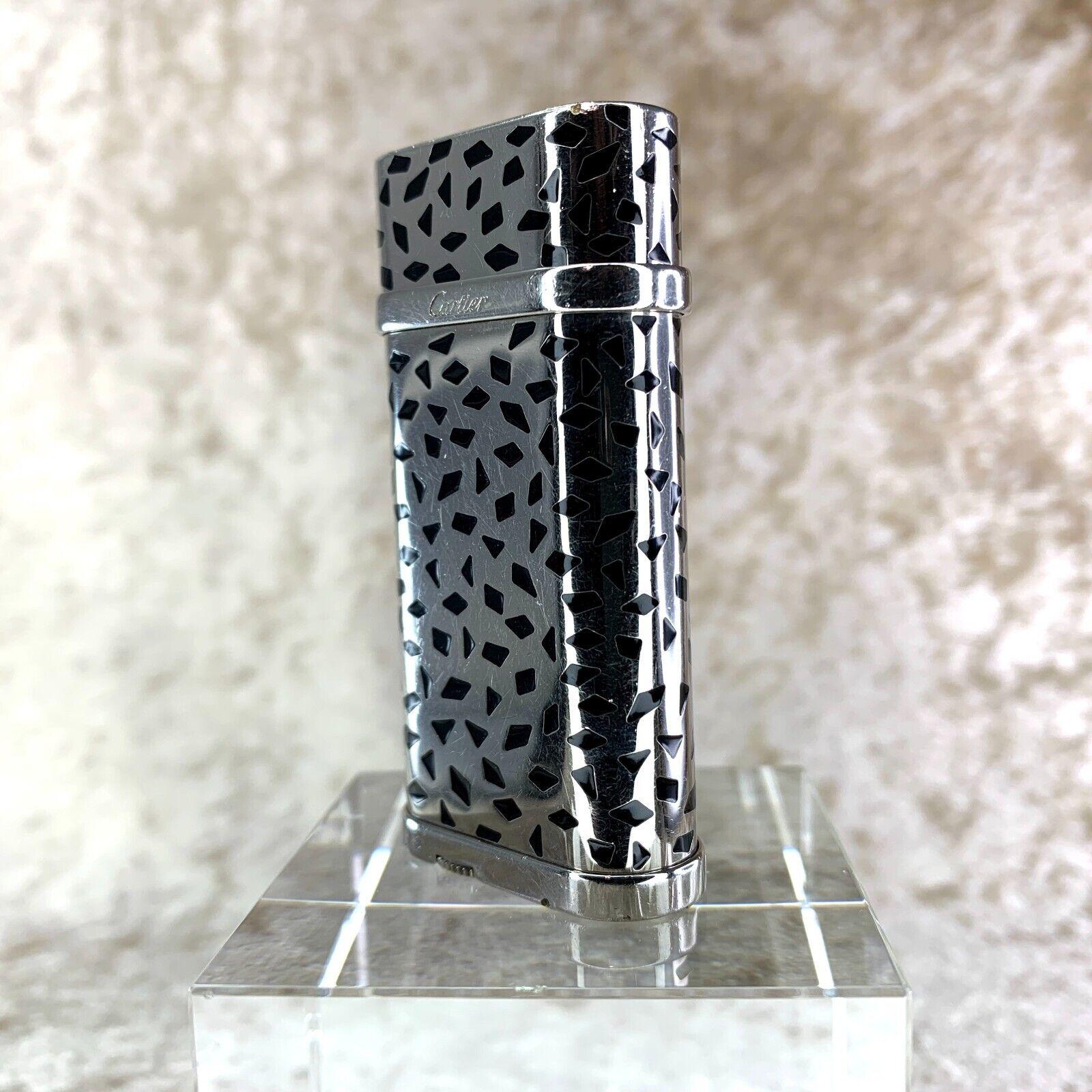 da uomo o donna Accendino Cartier vintage e raro con smalto nero 