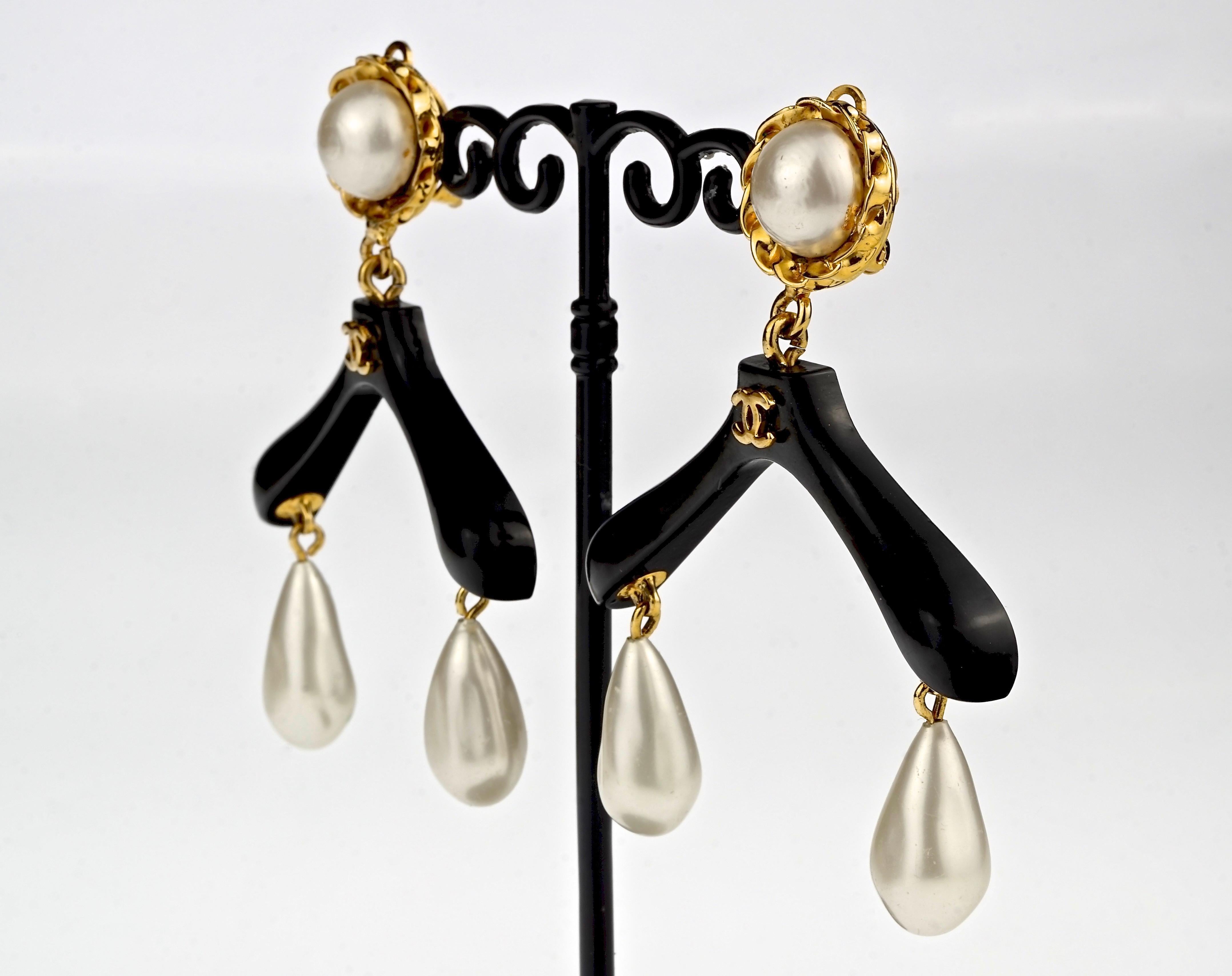 chanel hanger earrings