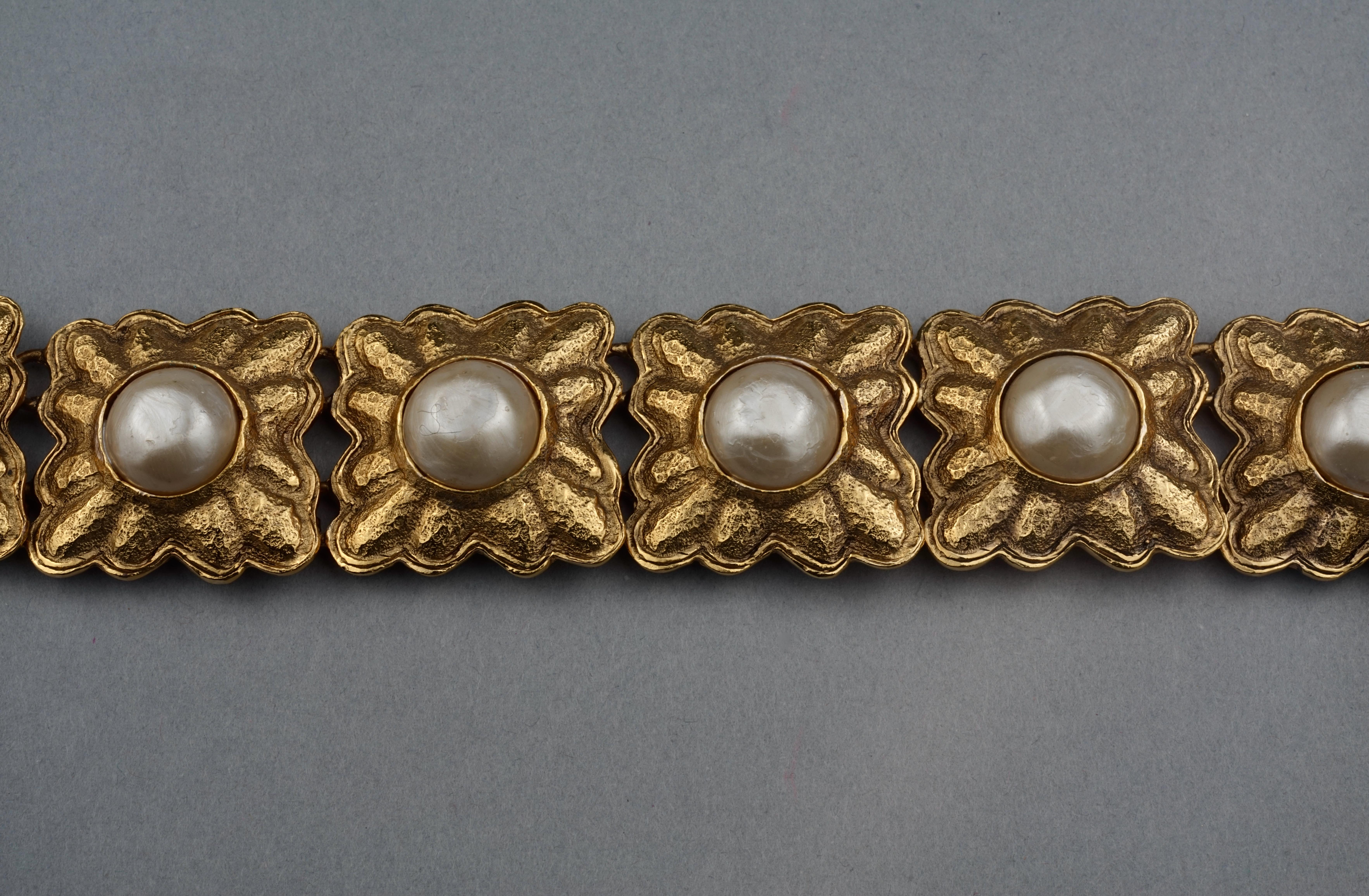 Vintage RARE Chanel Pearl Byzantine Belt 8
