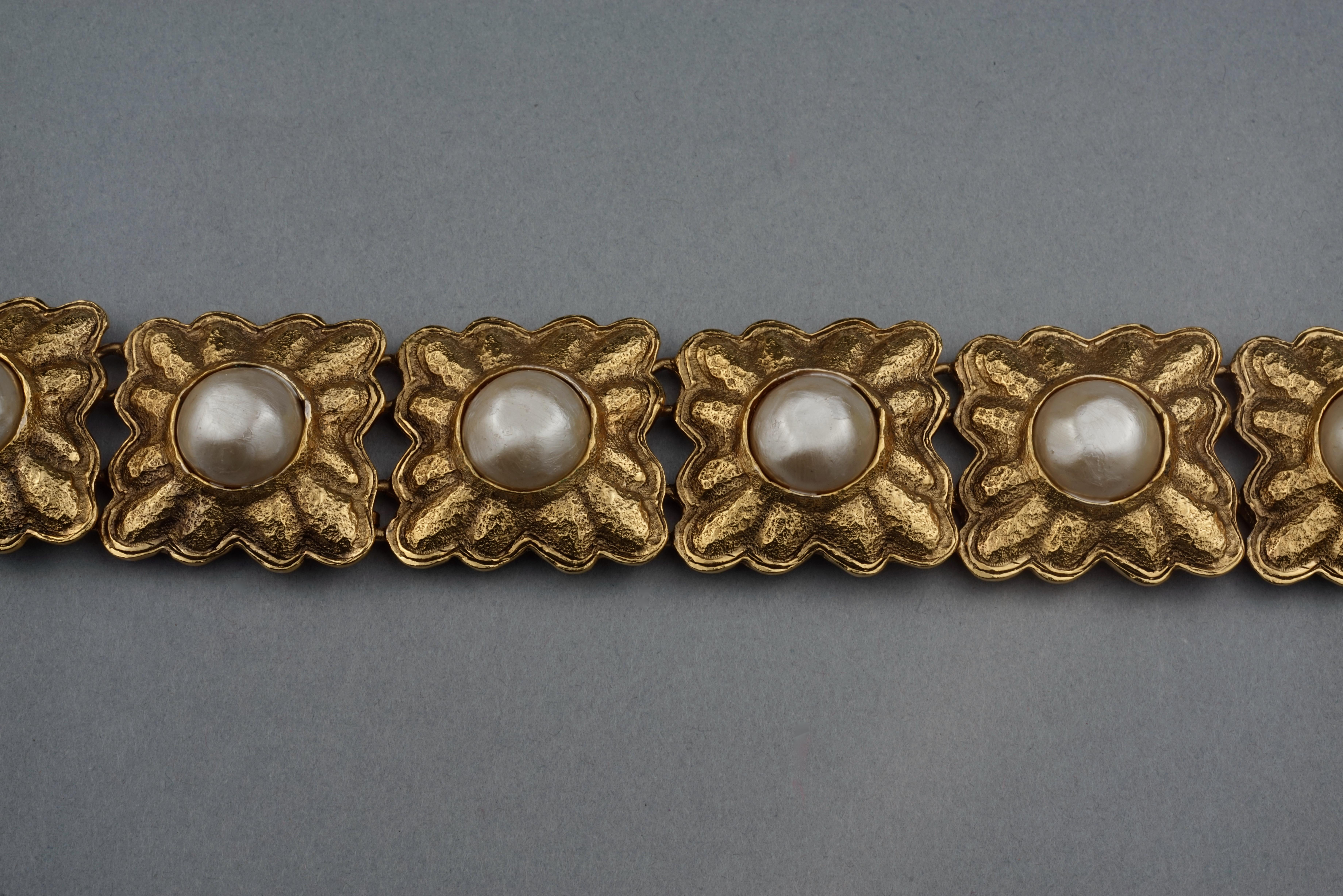 Vintage RARE Chanel Pearl Byzantine Belt 9