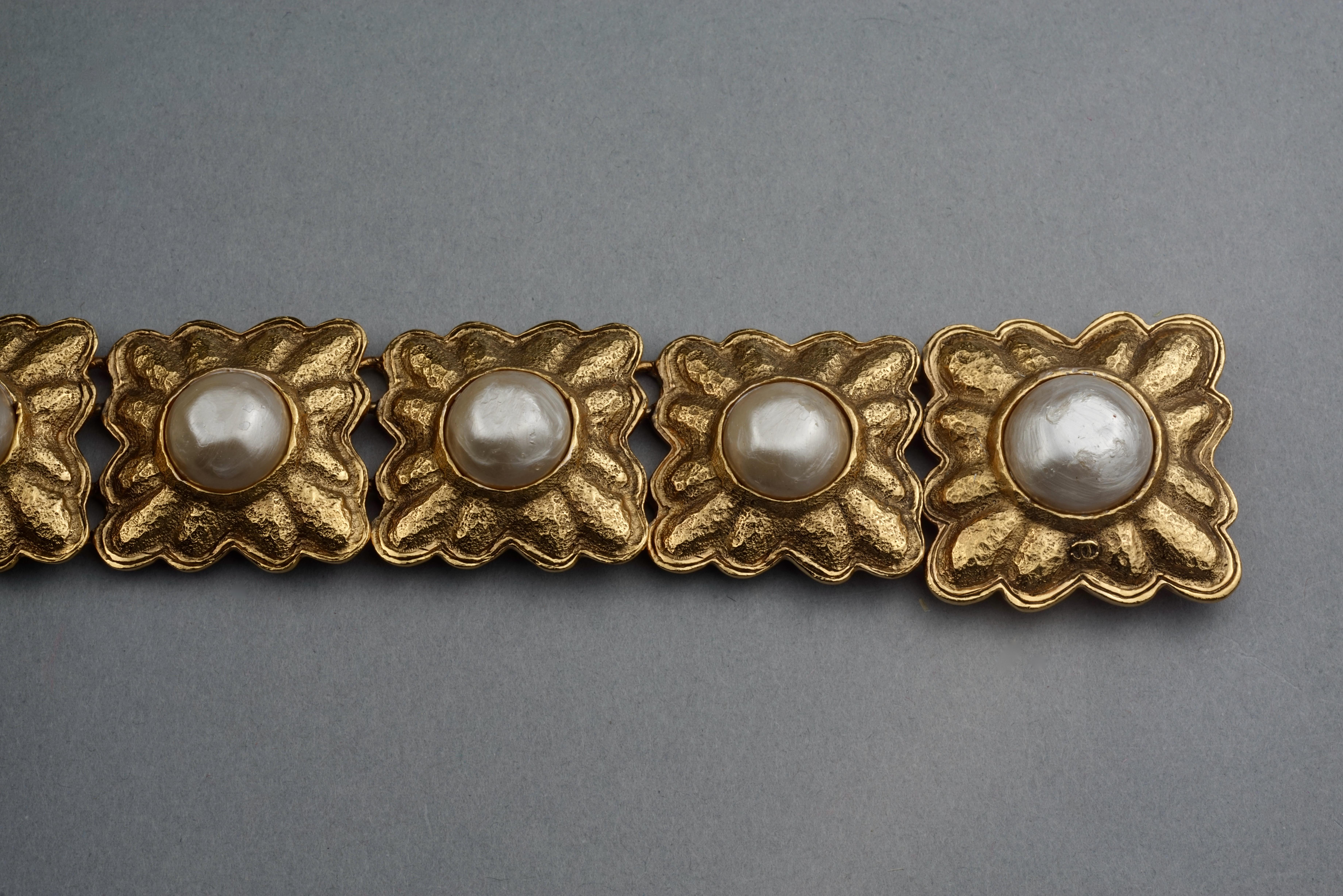 Vintage RARE Chanel Pearl Byzantine Belt 10