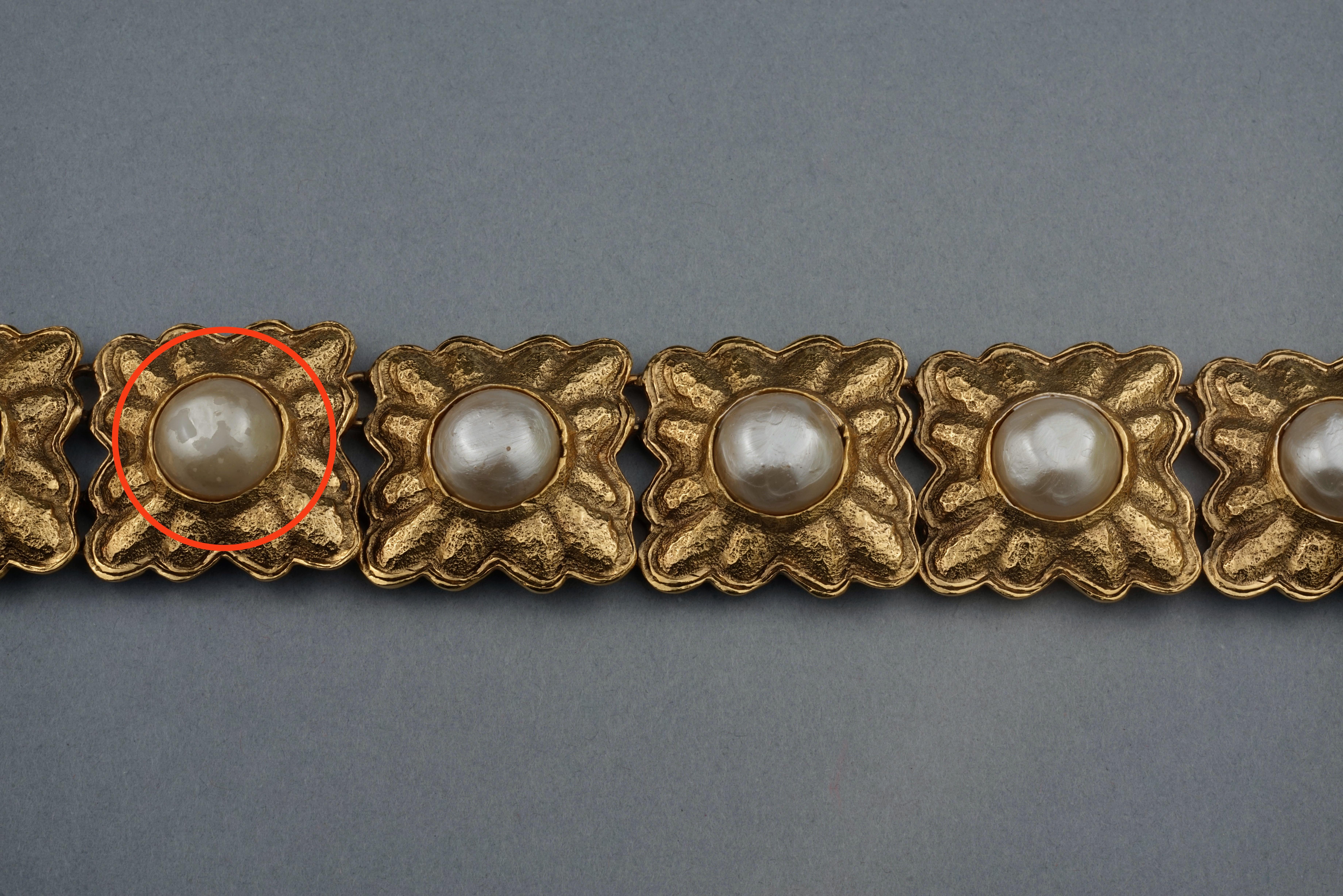 Vintage RARE Chanel Pearl Byzantine Belt 12