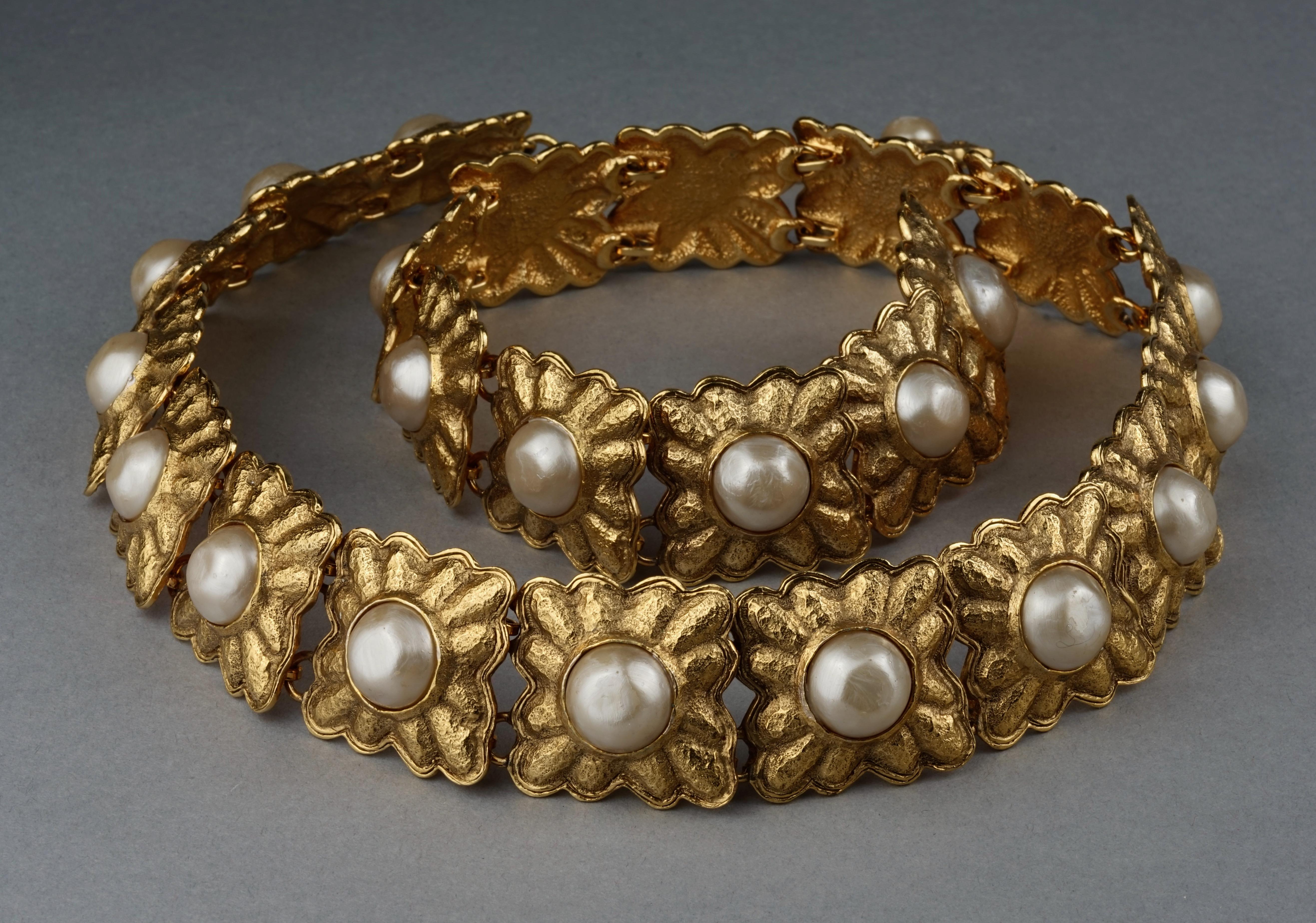 Women's Vintage RARE Chanel Pearl Byzantine Belt