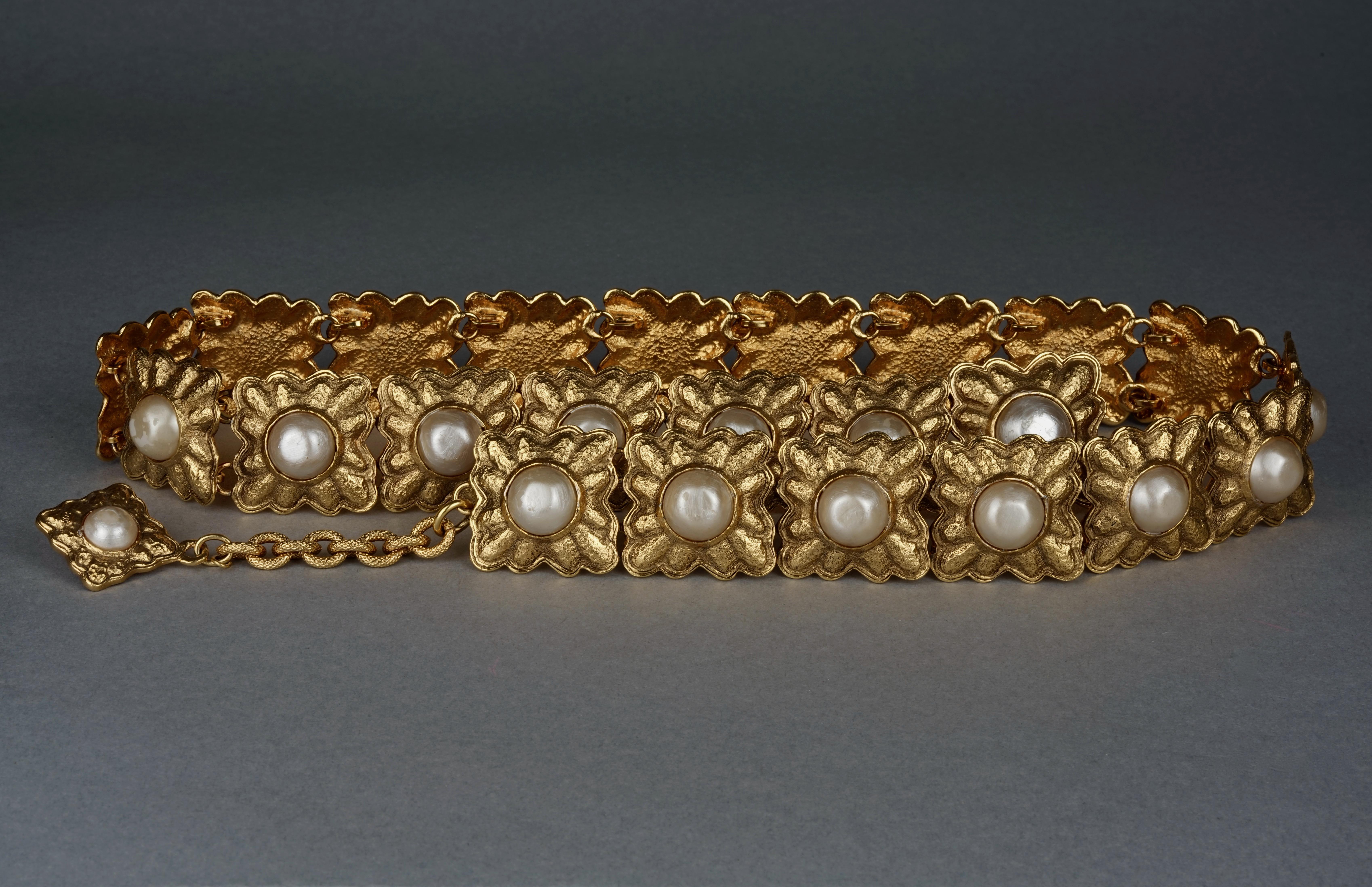 Vintage RARE Chanel Pearl Byzantine Belt 1