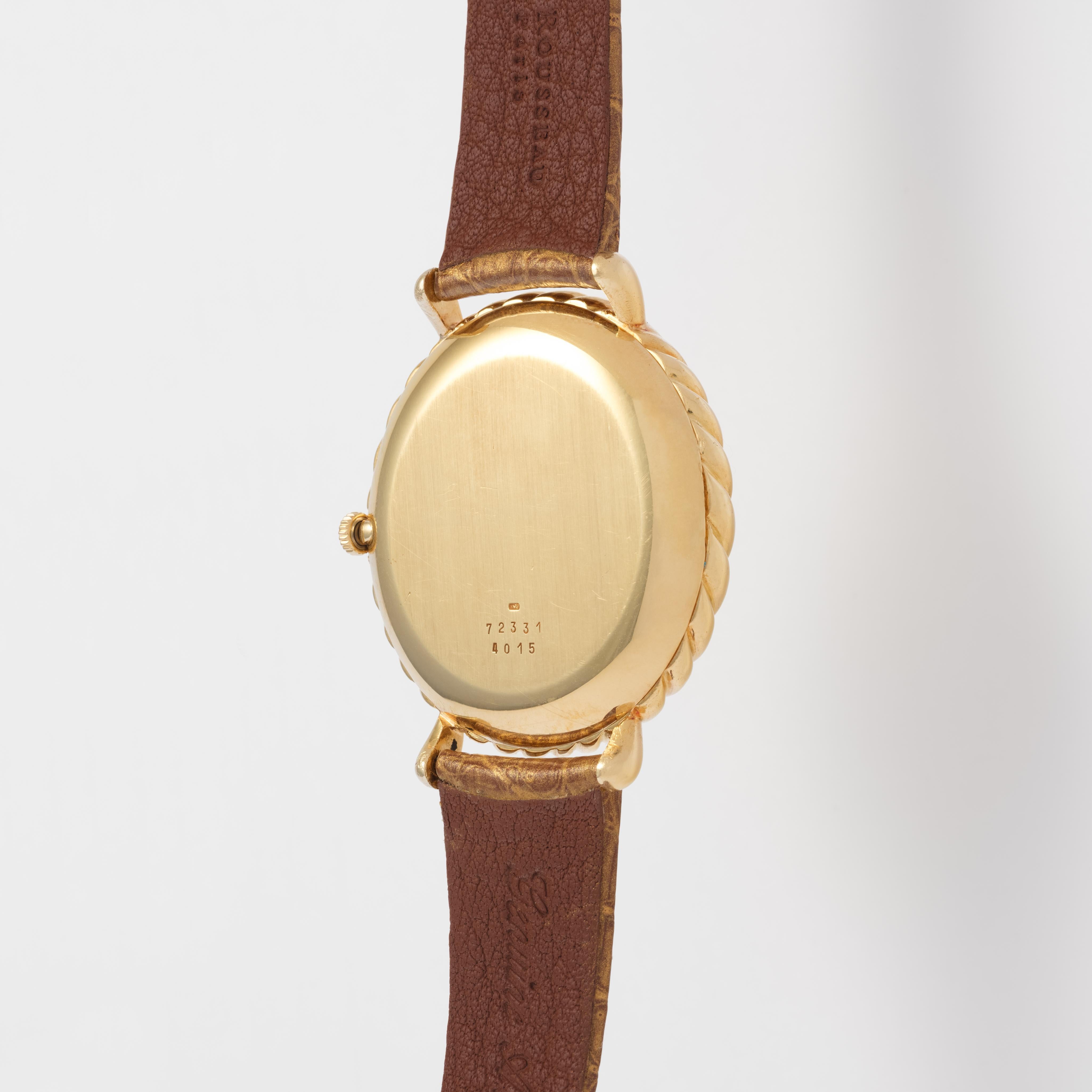 Vintage Rare Chopard Model 4015/1 18 Karat Yellow Gold Card For Sale 1