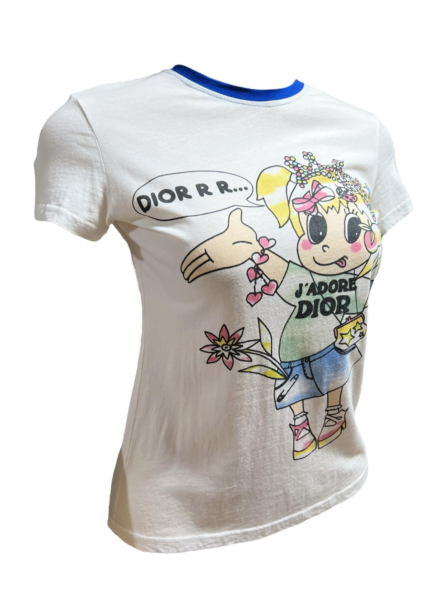 Vintage Rare CHRISTIAN DIOR J adore Dior Cartoon shirt For Sale at 1stDibs