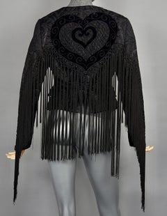 Vintage Rare CHRISTIAN LACROIX Matador Fringe Macrame Damask Metallic Jacket Ski