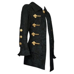 Vintage Rare CHRISTIAN LACROIX Sculptured Metal Buttons Jacquard Blazer Jacket