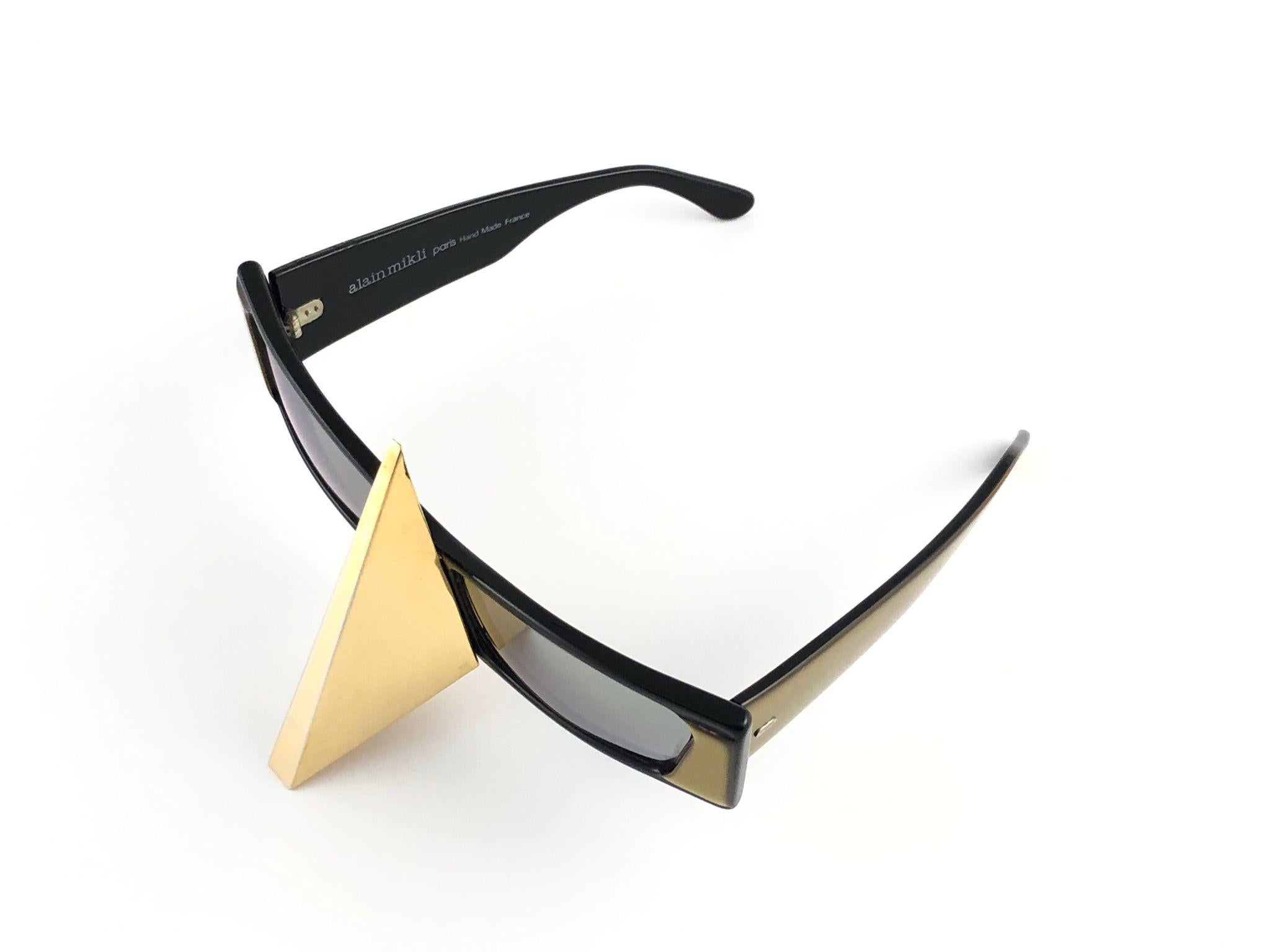 Vintage Rare Collector Alain Mikli AM 87 Nose Guard Avantgarde Sunglasses 1988 For Sale 1