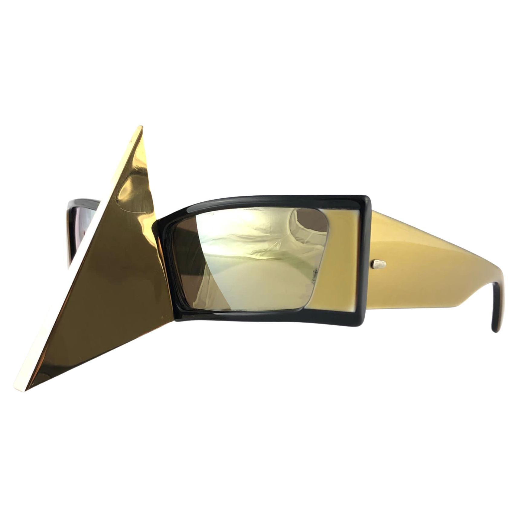 Vintage Rare Collector Alain Mikli AM 87 Nose Guard Avantgarde Sunglasses  1988