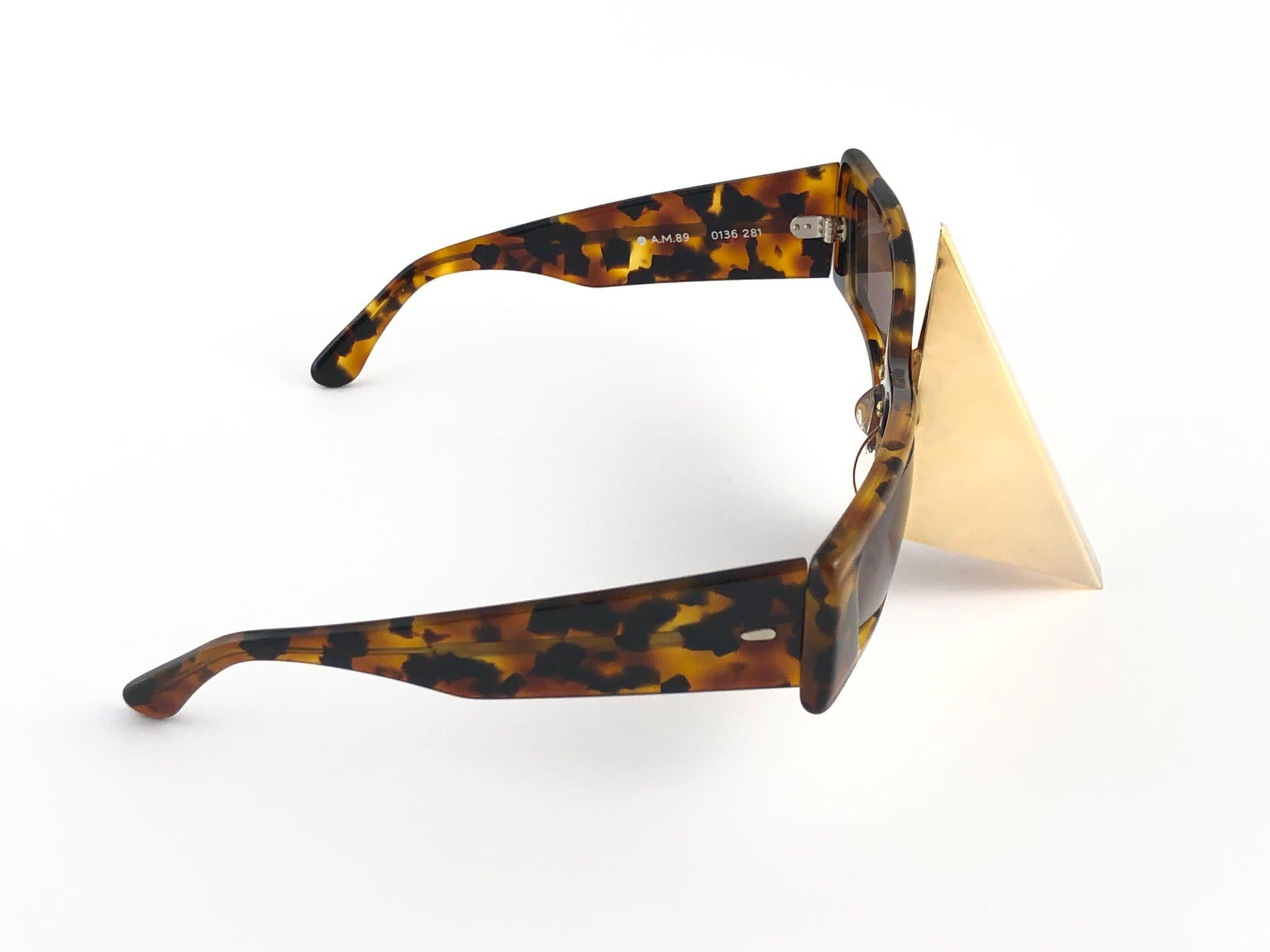 Vintage Rare Collector Alain Mikli AM 89 Nose Guard Avantgarde Sunglasses 1988 For Sale 3