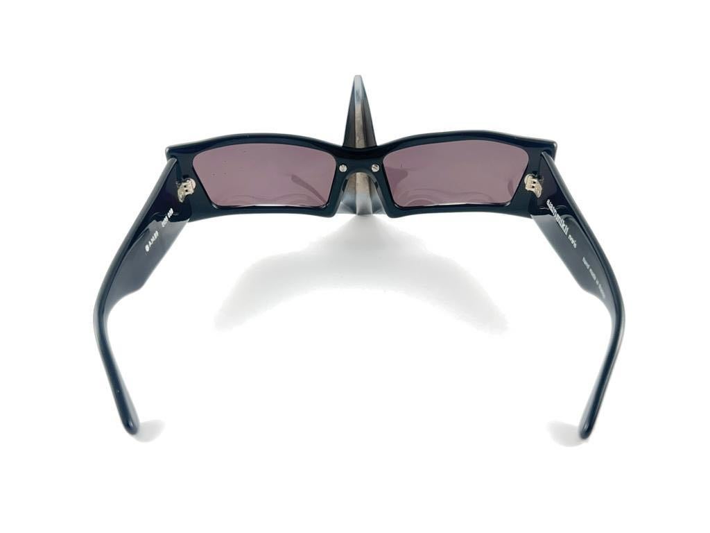 Vintage Rare Collector Alain Mikli AM 89  Lunettes de soleil Avantgarde Nose Guard 1988 en vente 8