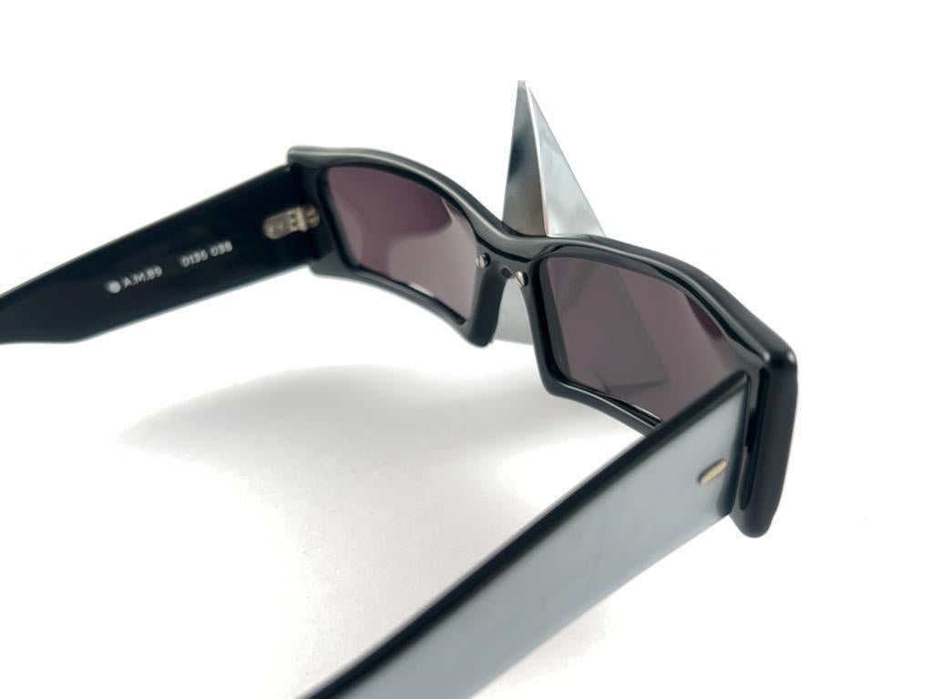 Vintage Rare Collector Alain Mikli AM 89  Nose Guard Avantgarde Sunglasses 1988 For Sale 9