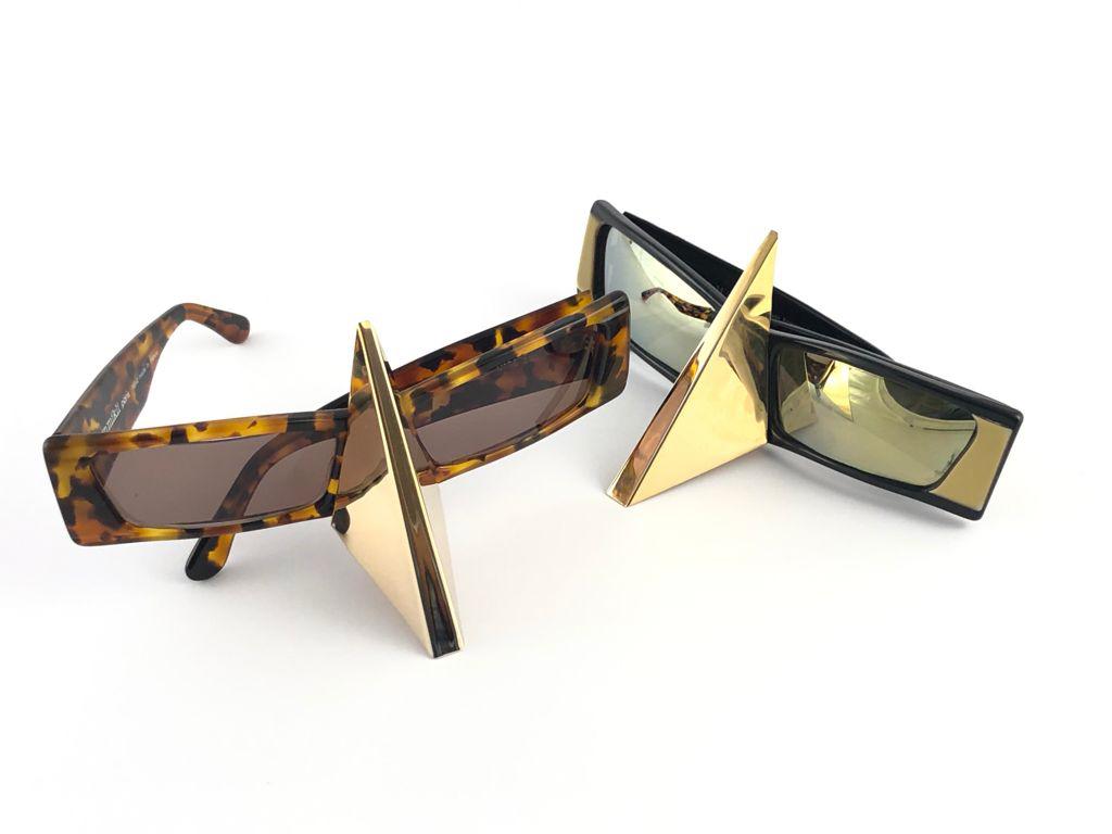 Vintage Rare Collector Alain Mikli AM 89 Nose Guard Avantgarde Sunglasses 1988 For Sale 2