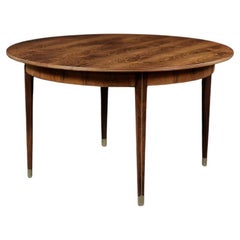 Used Rare Danish Round Rosewood Folding Dining Table by Agner Christoffersen