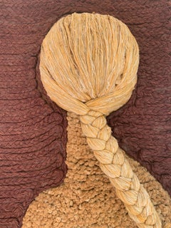 Vintage Rare Don Freedman Woven Textile Art Wall Hanging Tapestry Female Nude