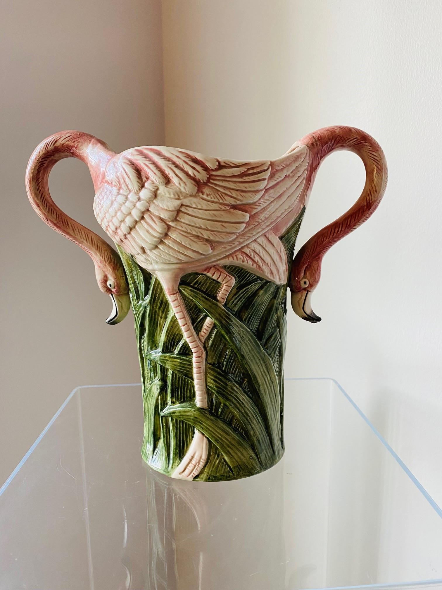 vintage flamingo vase