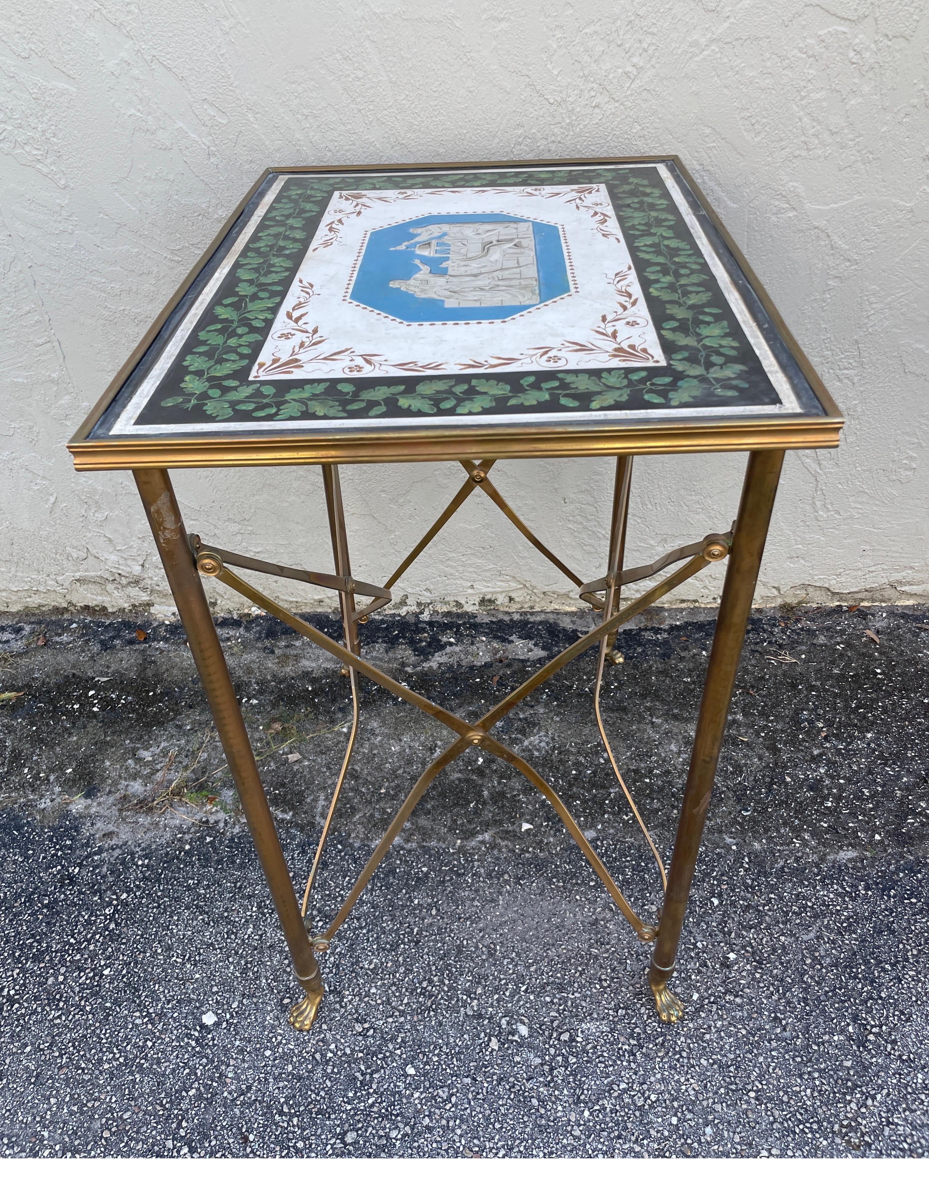 20th Century Vintage Rare French Neoclassical Campaign Table by Maison Jansen For Sale