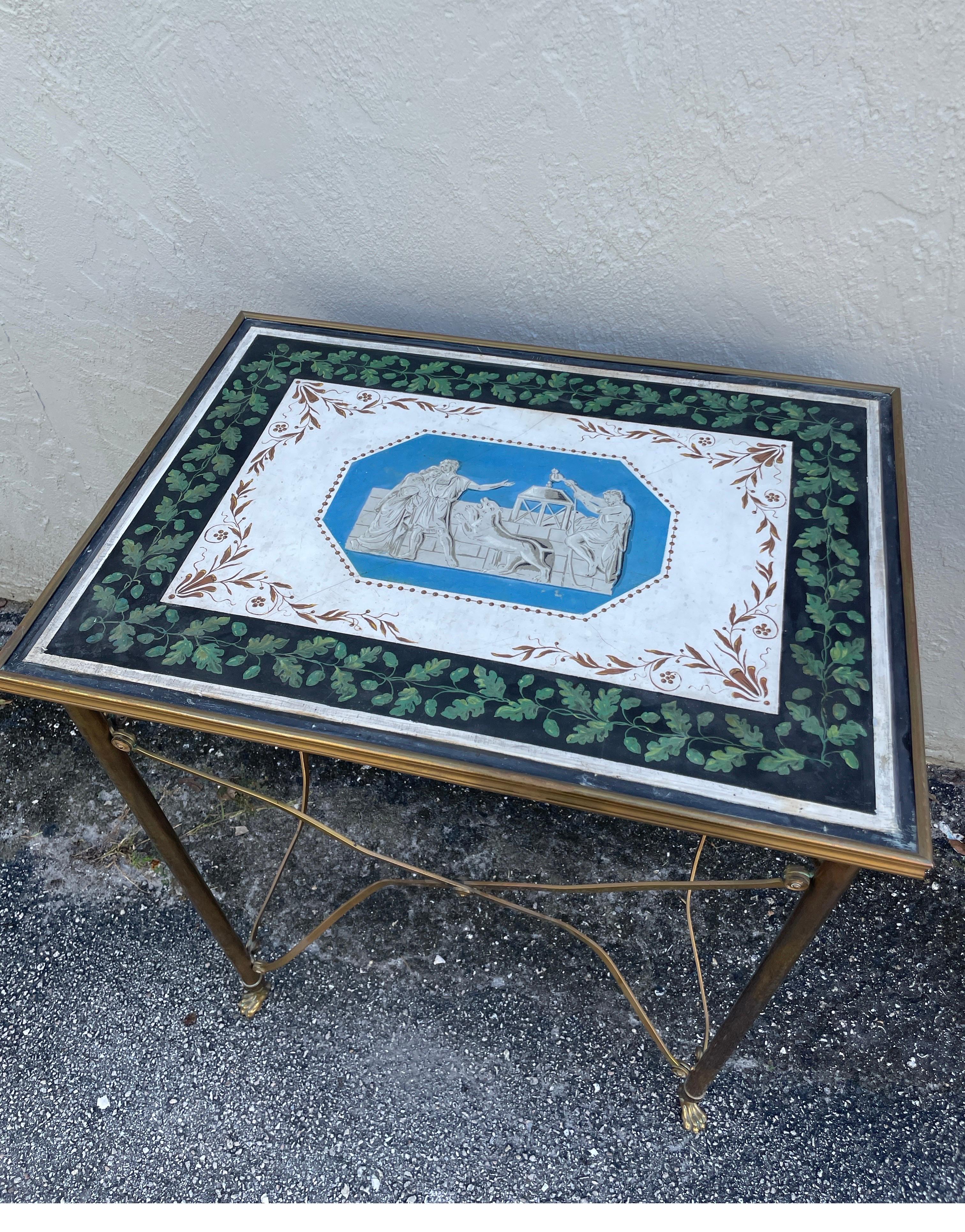 Vintage Rare French Neoclassical Campaign Table by Maison Jansen For Sale 1