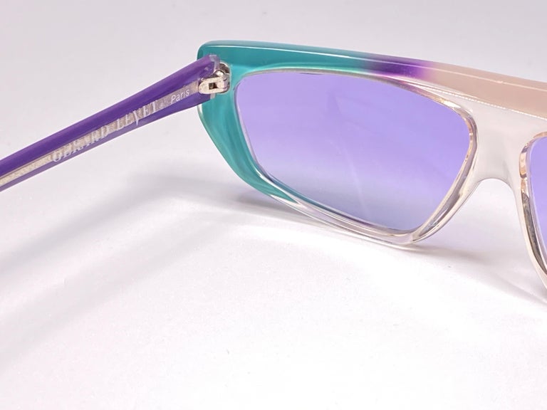 Vintage Rare Gerard Levet Futuristic Design France Sunglasses 1988 For ...