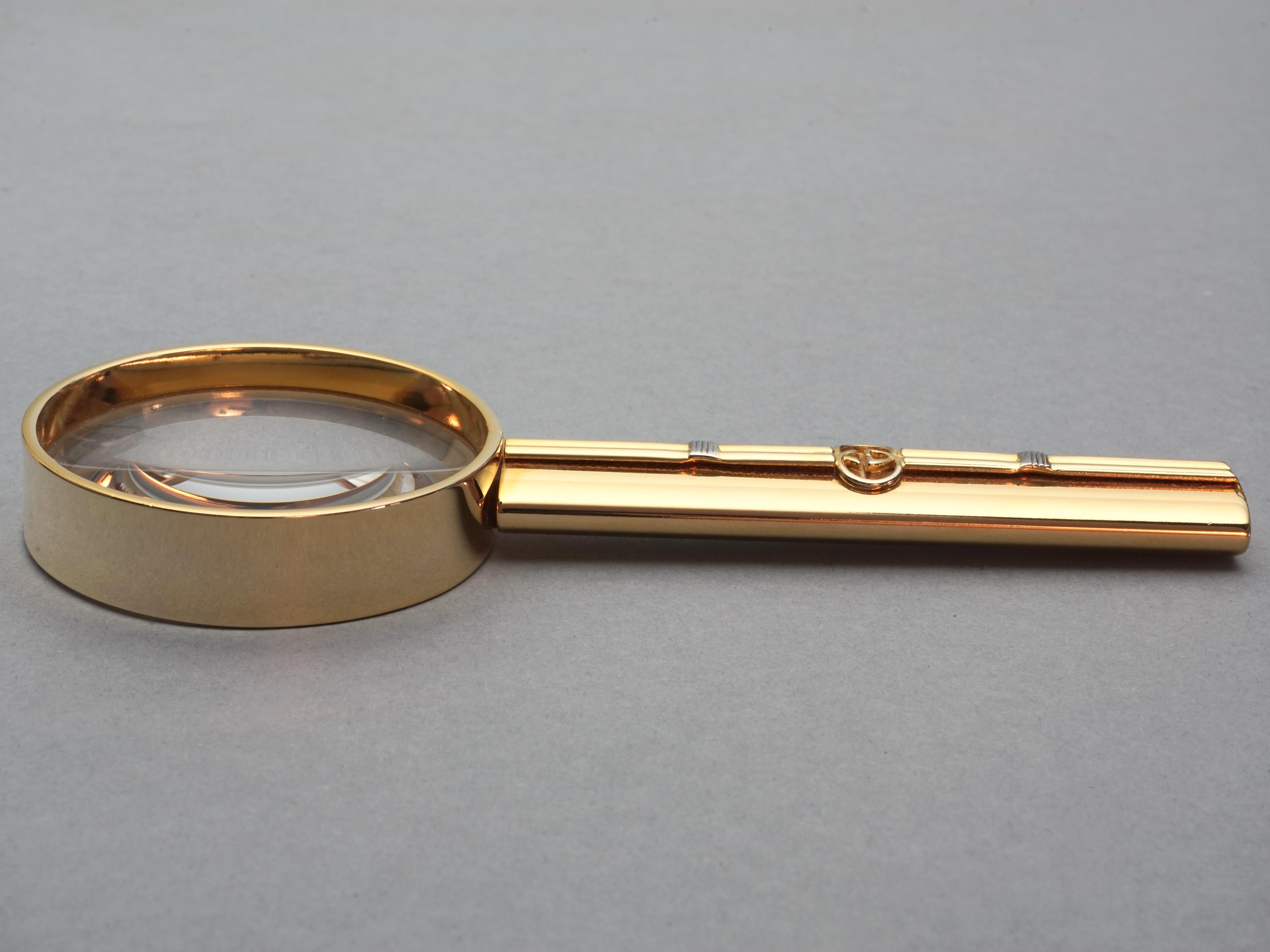 Vintage RARE GUCCI Vergoldetes Vergrößerungsglas für Damen oder Herren