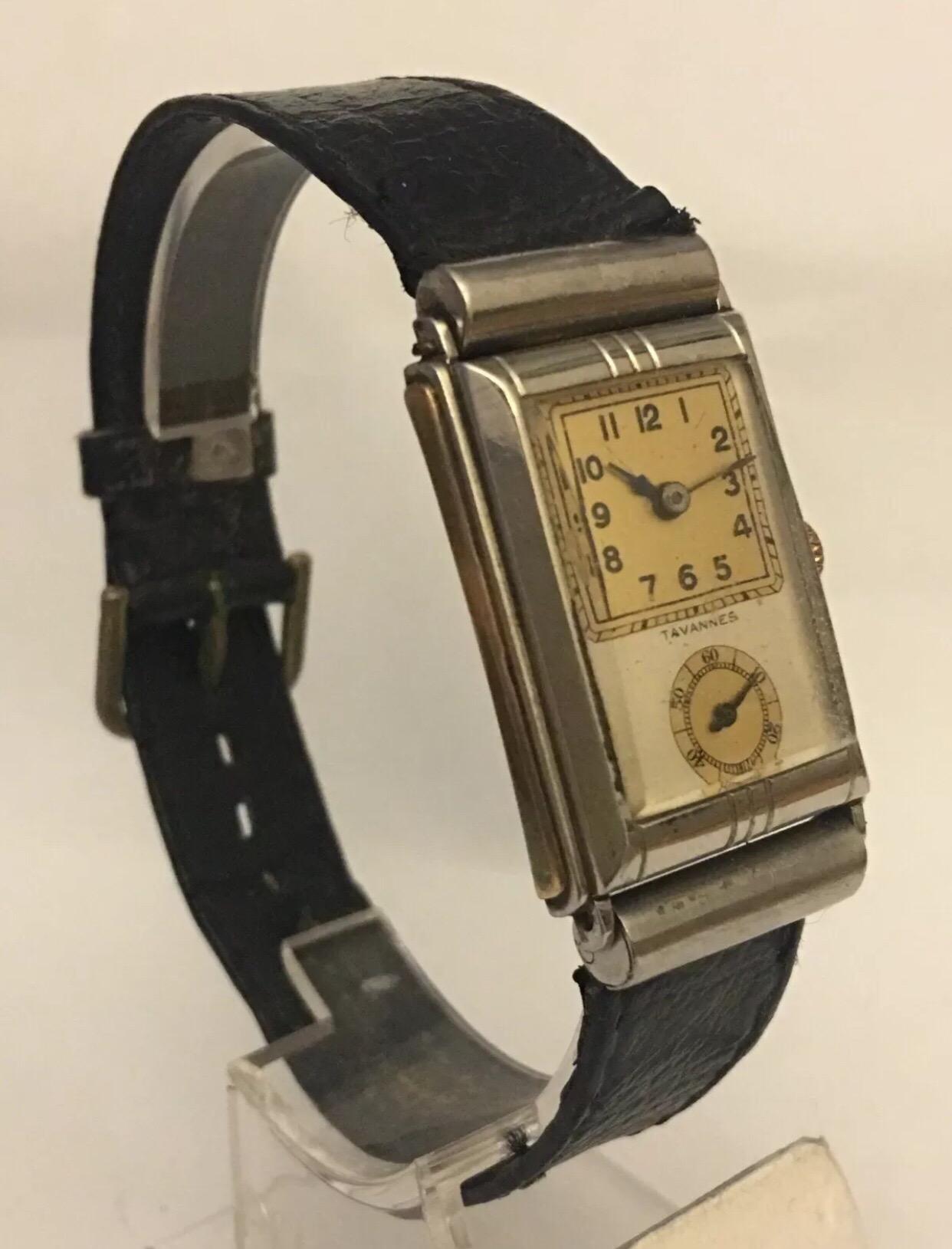 Vintage Rare Hand-Winding Tavannes Wristwatch 4