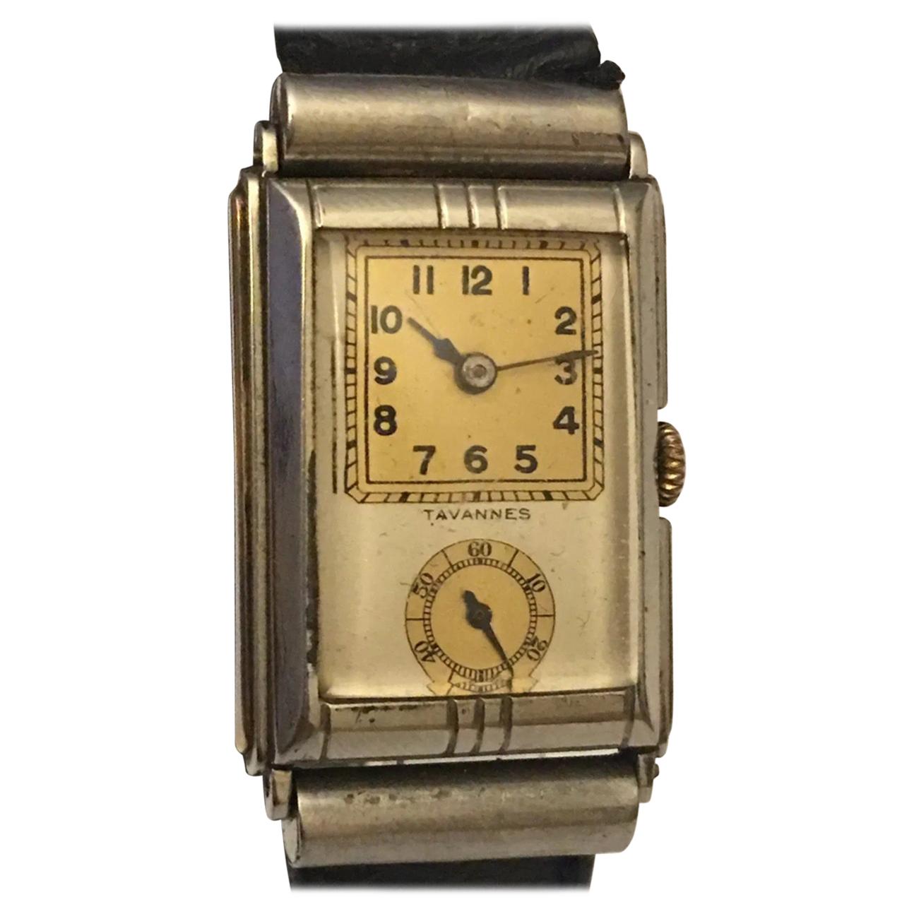 Vintage Rare Hand-Winding Tavannes Wristwatch
