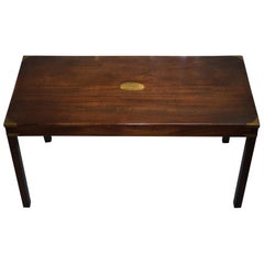 Vintage Rare Harrods London Mahogany Military Campaign Coffee Table