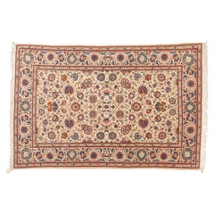 Retro Rare Ivory Oriental Carpet