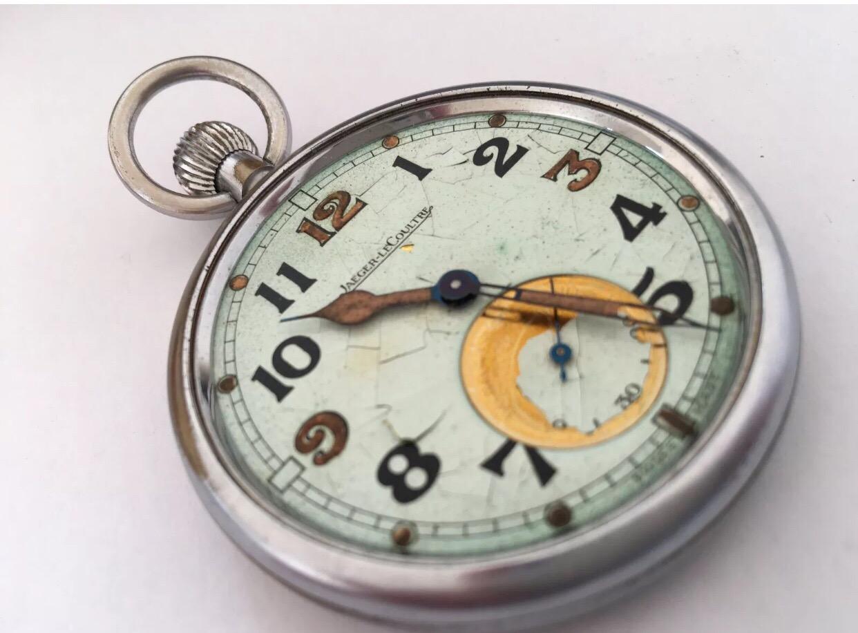 Vintage Rare Jaeger Le Coultre Military Pocket Watch 3