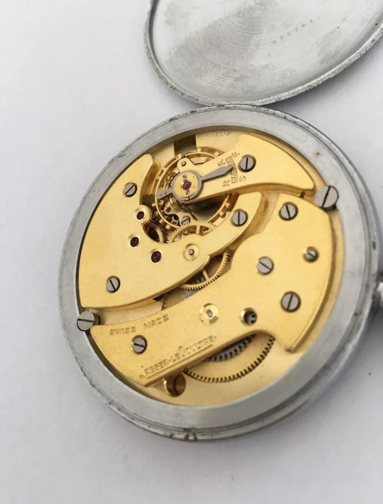 Women's or Men's Vintage Rare Jaeger Le Coultre Military Pocket Watch