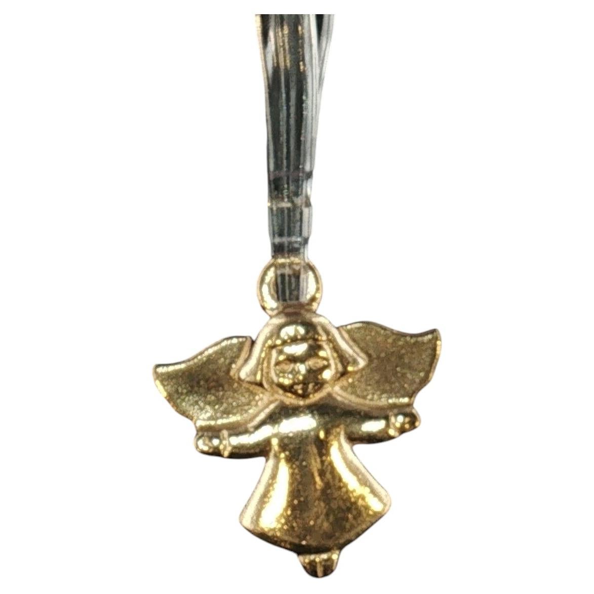 Vintage RARE James Avery 14K Yellow Gold Angel Charm Pendant Retired 3.4g HTF