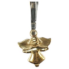 Vintage RARE James Avery 14K Yellow Gold Angel Charm Pendant Retired 3.4g HTF