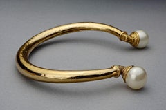 Vintage Rare JEAN LOUIS SCHERRER Rigid Pearl Choker Necklace