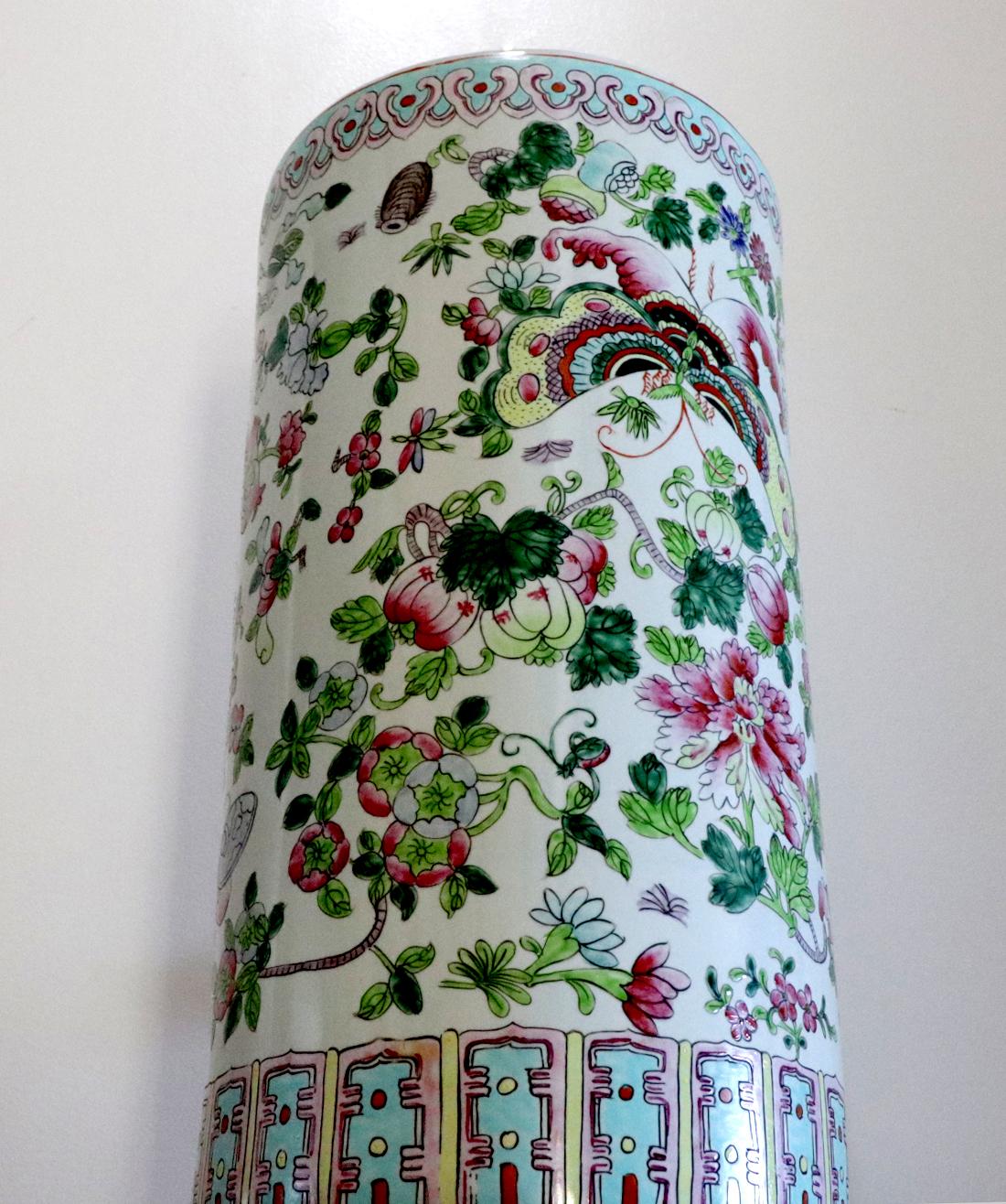 South Korean Vintage Rare Korean-Japanese Ceramic Umbrella Stand For Sale