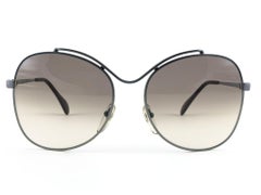 Gafas de sol vintage raras Menrad 618 oversize verdes metalizadas 1970