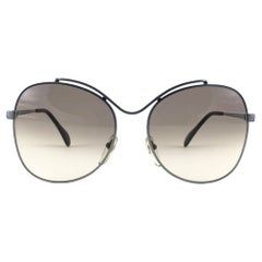 Vintage Rare Menrad 618 Oversized Green Metallic 1970 Sunglasses