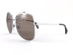Vintage Rare Menrad 618 Oversized Silver 1970 Sunglasses