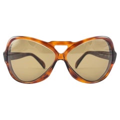 Vintage Rare Menrad 712 Dark Tortoise Oversized Cut Out 1970 Sunglasses