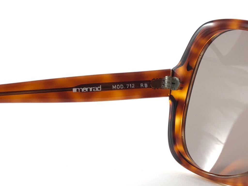 Brown Vintage Rare Menrad 712 Oversized Cut Out 1970 Sunglasses